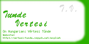 tunde vertesi business card